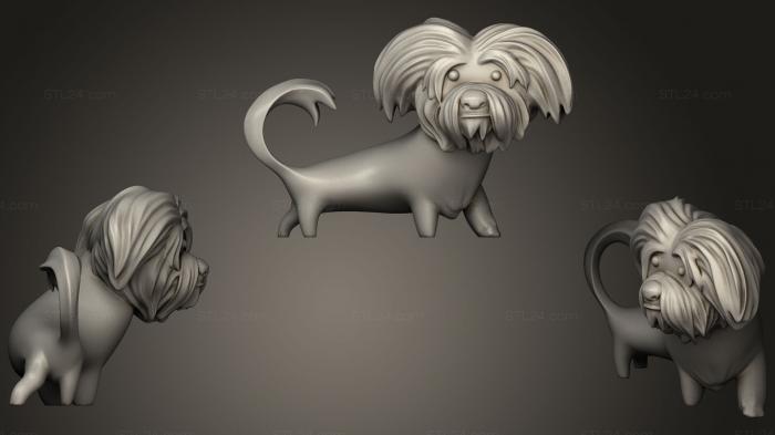 Статуэтки животных (ЛУЛУ, STKJ_1154) 3D модель для ЧПУ станка